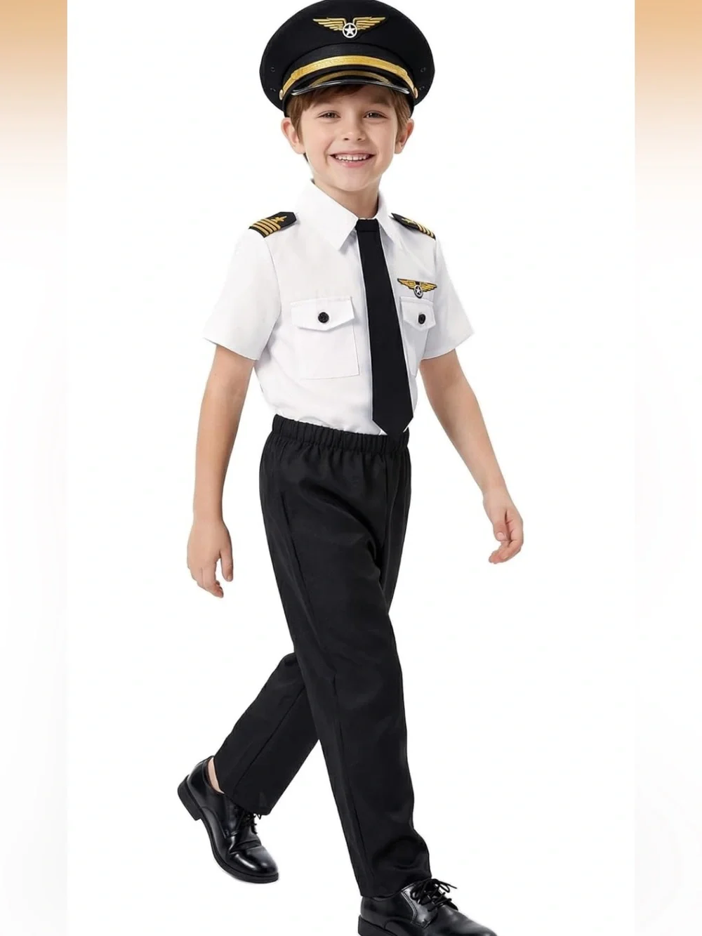 Kids Pilot Costume for Boys Airline Captain Pilot